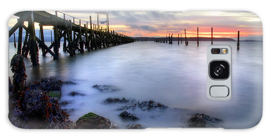 Evening Hill Jetty Galaxy Case featuring the photograph Evening Hill - England #1 by Joana Kruse