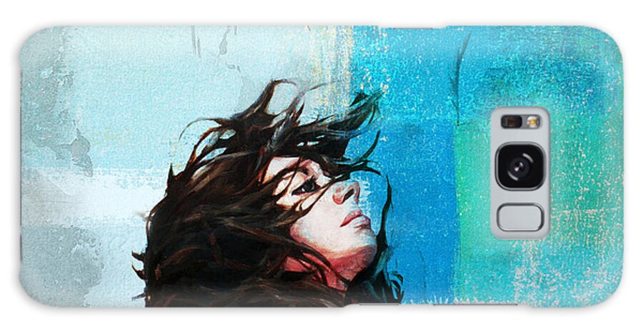 Figurative Galaxy Case featuring the painting Feathers from hair #1 by Gull G