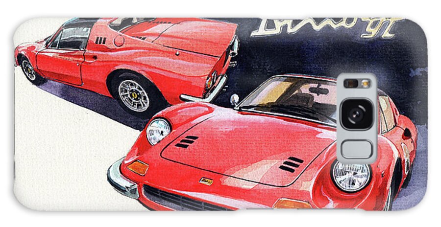Ferrari Galaxy Case featuring the painting Ferrari Dino GT #1 by Yoshiharu Miyakawa