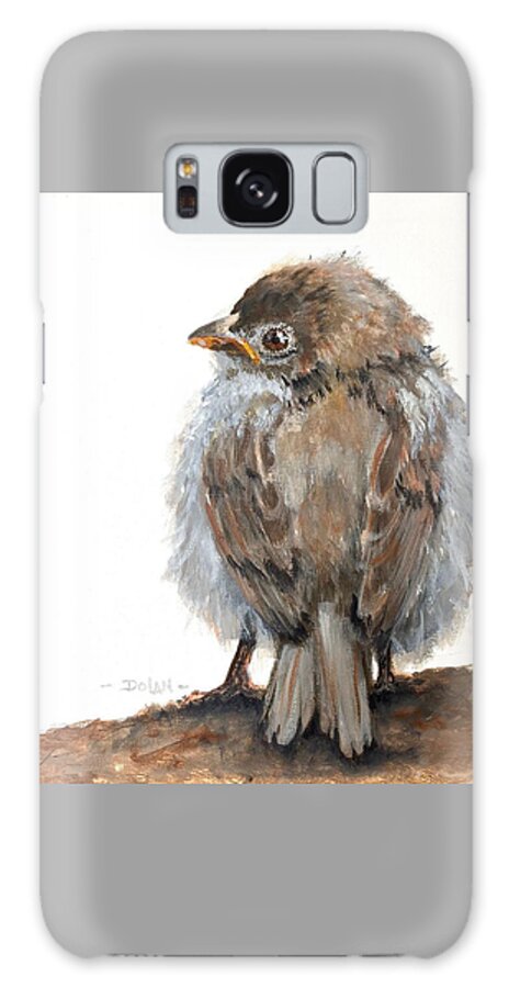 Young Sparrow Galaxy S8 Case featuring the painting Fledgling Sparrow #1 by Pat Dolan