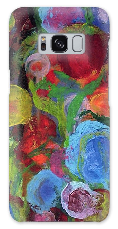 Abstract Art Galaxy S8 Case featuring the painting Flower Garden #1 by Erika Avery