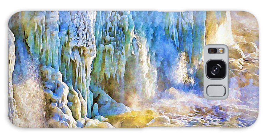 Waterfalls Galaxy Case featuring the photograph Frozen Waterfall by Tatiana Travelways