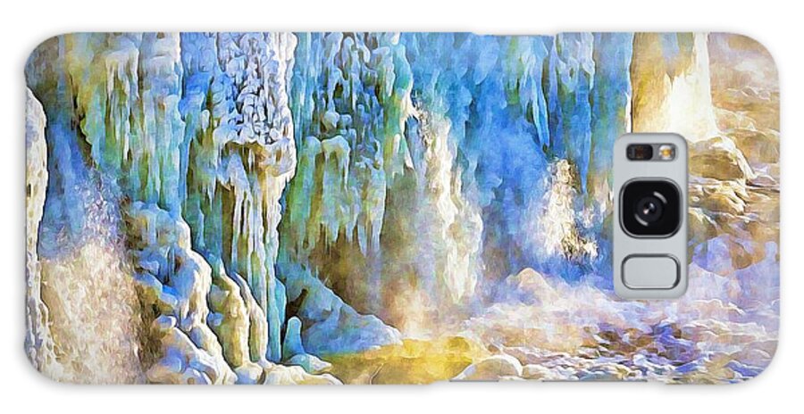 Waterfalls Galaxy Case featuring the photograph Frozen Waterfall #1 by Tatiana Travelways