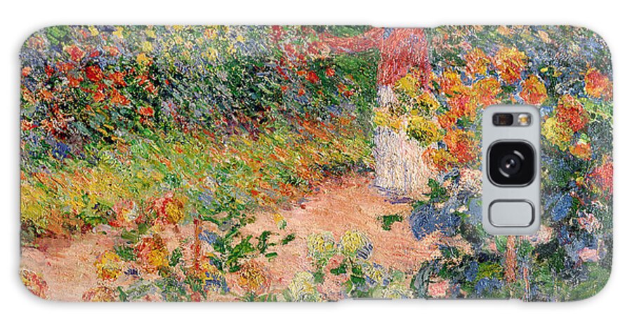 Garden Galaxy Case featuring the painting Garden at Giverny by Claude Monet