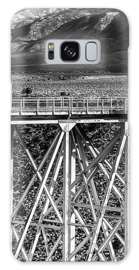 Bridge Galaxy S8 Case featuring the photograph Gorge Bridge Black and White #1 by Britt Runyon