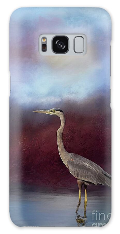 Great Blue Heron Galaxy Case featuring the photograph Great Blue Heron #2 by Eva Lechner