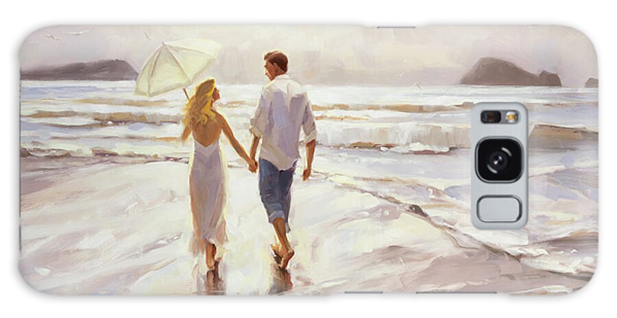 Romantic Galaxy Case featuring the painting Hand in Hand by Steve Henderson