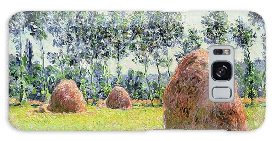 Haystacks At Giverny Galaxy Case featuring the painting Haystacks at Giverny by Claude Monet