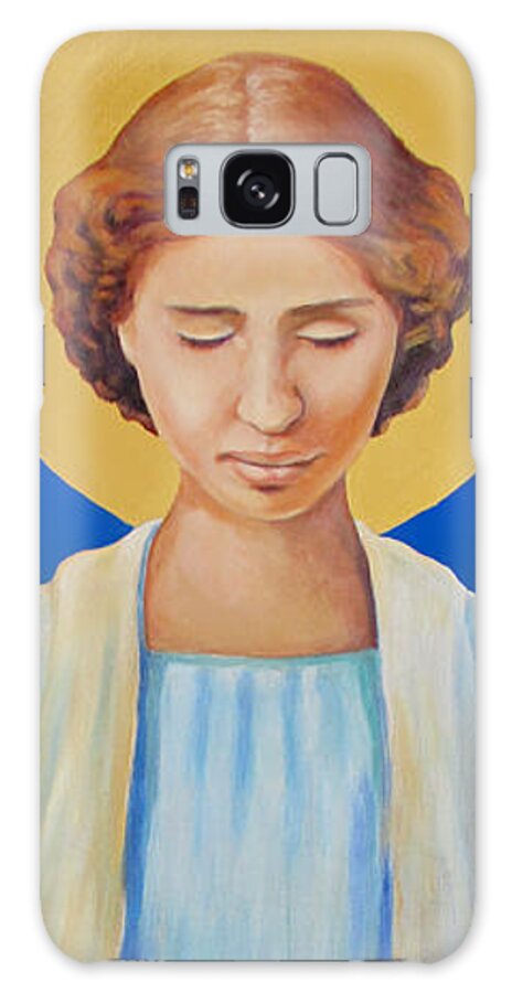 Helen Keller Galaxy Case featuring the painting Helen Keller by Linda Ruiz-Lozito