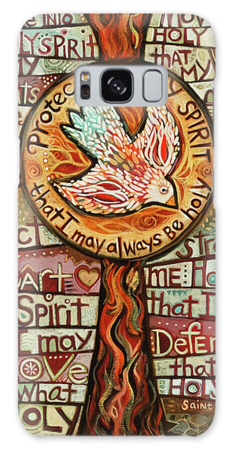 Jen Norton Galaxy Case featuring the painting Holy Spirit Prayer by St. Augustine by Jen Norton