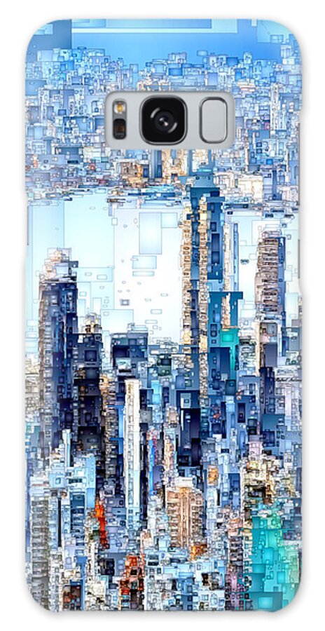 Rafael Salazar Galaxy Case featuring the digital art Hong Kong Skyline by Rafael Salazar