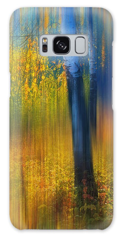 Autumn Galaxy Case featuring the photograph In the Golden Woods. Impressionism #2 by Jenny Rainbow