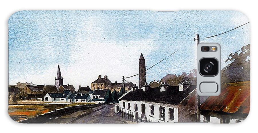 Val Byrne Galaxy S8 Case featuring the painting Killala Village Mayo #1 by Val Byrne