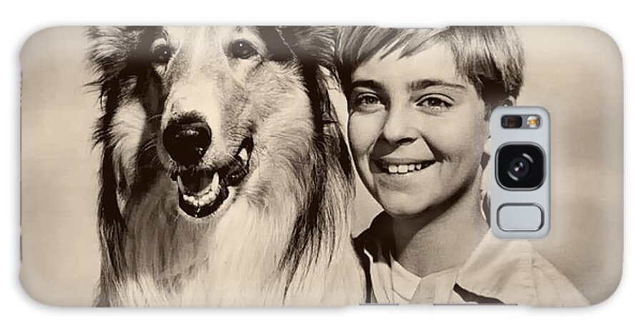 Publicity Photo Galaxy Case featuring the photograph Lassie and Tommy Rettig 1958 #1 by Mountain Dreams