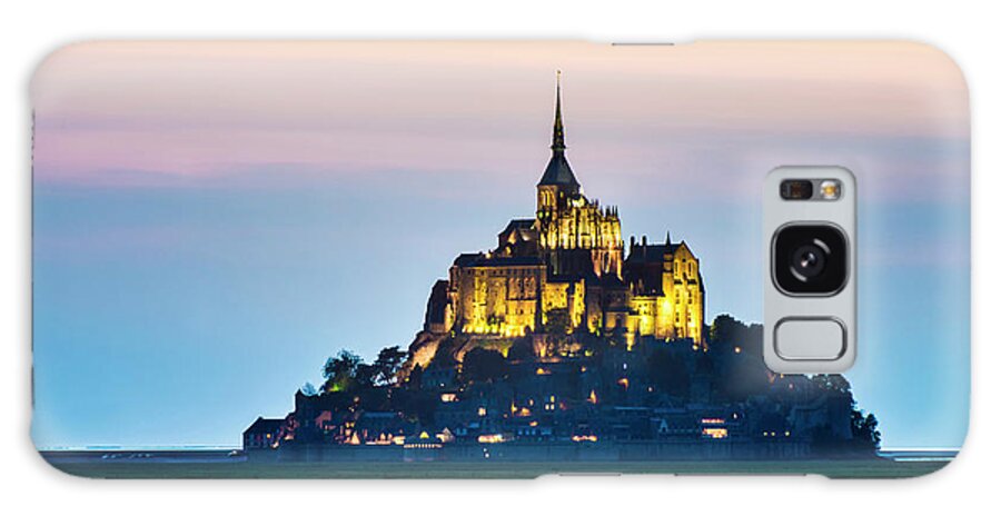 Abbey Galaxy Case featuring the photograph Le Mont Saint-Michel at sunset. #2 by John Paul Cullen