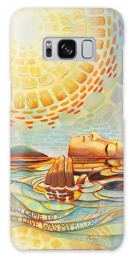 Abstract Galaxy Case featuring the painting Letting Go by Alisha Lee Jeffers