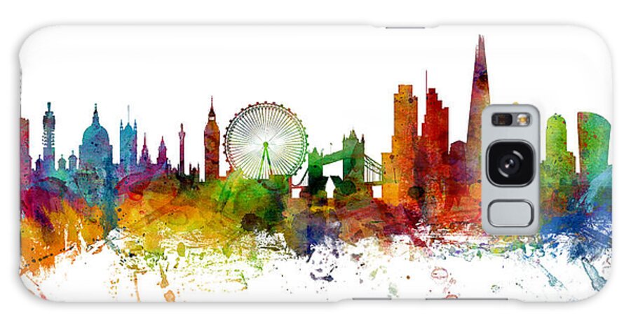 London Galaxy Case featuring the digital art London England Skyline Panoramic by Michael Tompsett