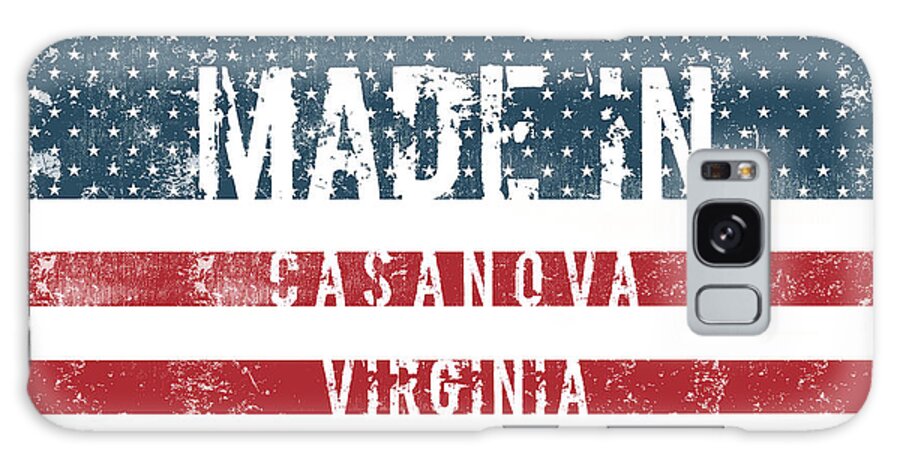 Casanova Galaxy Case featuring the digital art Made in Casanova, Virginia #1 by Tinto Designs
