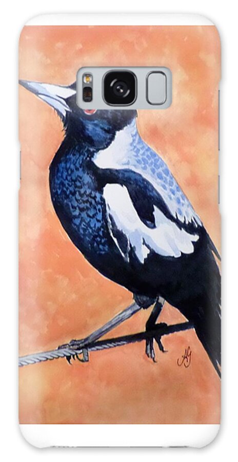 Australia Galaxy Case featuring the painting Magpie #1 by Anne Gardner