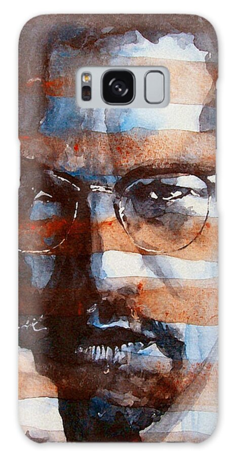 Malcolm X Galaxy Case featuring the painting Malcolm X by Paul Lovering