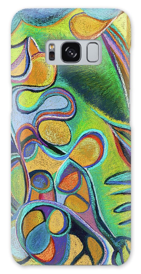 Abstract Expressionist Painting Galaxy Case featuring the pastel Meandering Curiosity #2 by Polly Castor