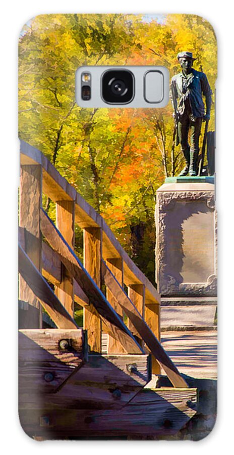 Dave Thompsen Photography Galaxy Case featuring the photograph Minuteman Statue at North Bridge by David Thompsen