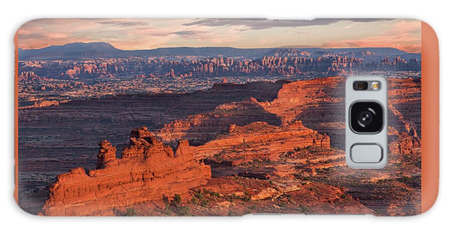 White Rim Galaxy Case featuring the photograph Needles Sunset from White Crack by Dan Norris