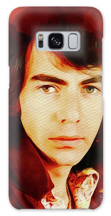 Neil Galaxy Case featuring the painting Neil Diamond, Music Legend #1 by Esoterica Art Agency