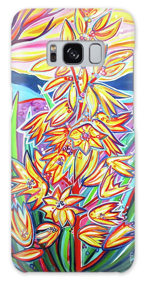 Yucca Galaxy Case featuring the painting Solitary Yucca by Rachel Houseman