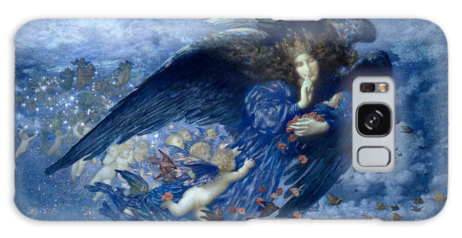 Edward Robert Hughes Galaxy Case featuring the painting Night With Her Train Of Stars #1 by Edward Robert Hughes