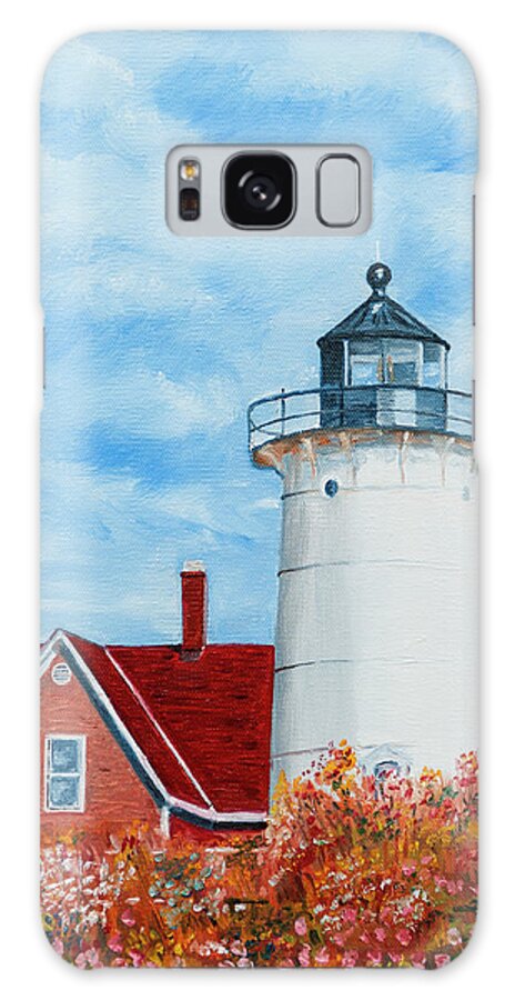 Nobska Galaxy Case featuring the painting Nobska Point Lighthouse by Jean-Pierre Ducondi