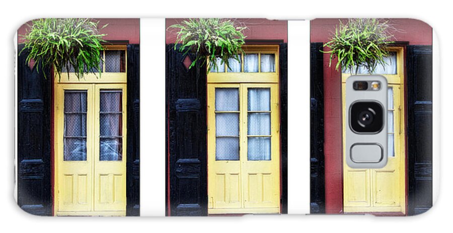 New Orleans Galaxy Case featuring the photograph NOLA Doors Triptych #2 #1 by Jarrod Erbe