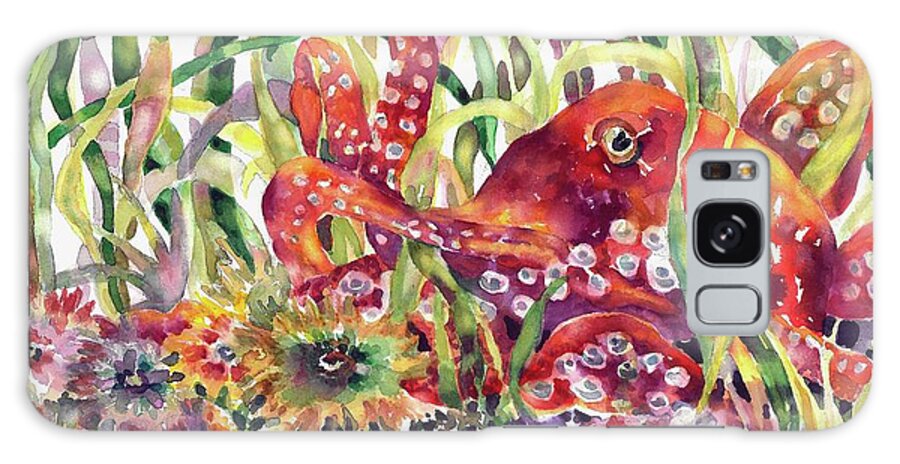 Bright Galaxy Case featuring the painting Octopus Garden #1 by Ann Nicholson