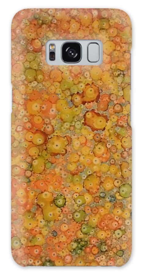 Alcohol Ink Prints Galaxy S8 Case featuring the painting Orange Craze by Betsy Carlson Cross