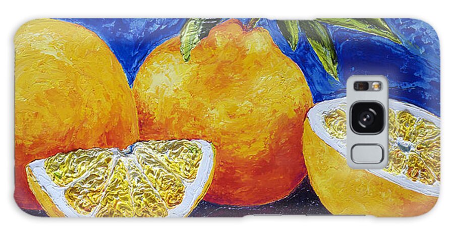 Decor For Kitchens Galaxy Case featuring the painting Oranges #2 by Paris Wyatt Llanso