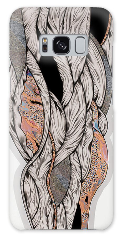  Galaxy S8 Case featuring the mixed media Oscillations #1 by Karen Robey