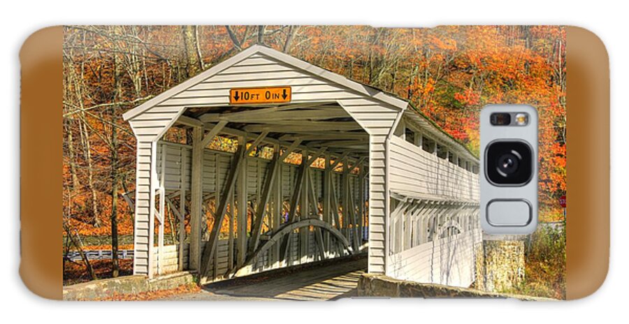 Knox Covered Bridge Galaxy S8 Case featuring the photograph PA Country Roads - Knox Covered Bridge Over Valley Creek No. 2A - Valley Forge Park Chester County by Michael Mazaika