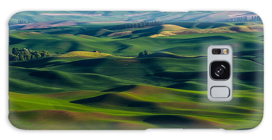 Landscape Galaxy Case featuring the photograph Palouse wheat field #1 by Hisao Mogi