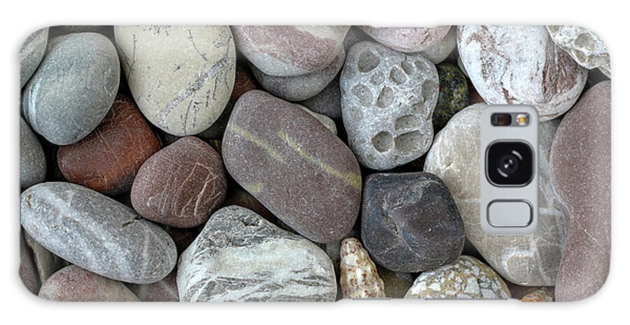 Stone Galaxy Case featuring the photograph Pebbles in earth colors - stone pattern #1 by Michal Boubin