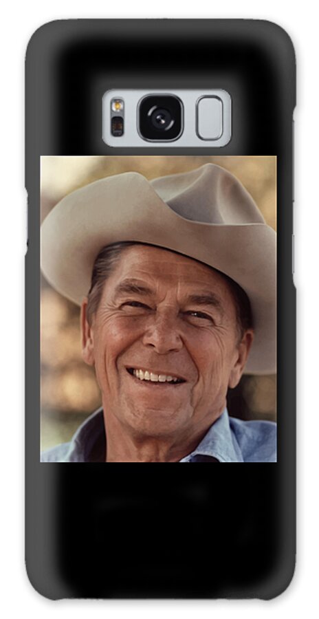 Ronald Reagan Galaxy Case featuring the photograph President Ronald Reagan by War Is Hell Store