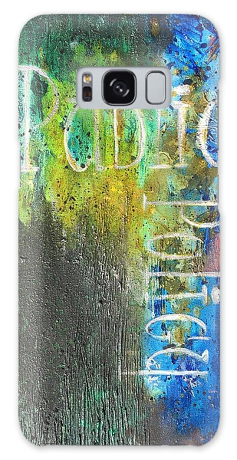 Abstract Art Galaxy Case featuring the painting Public Policy #1 by Laura Pierre-Louis