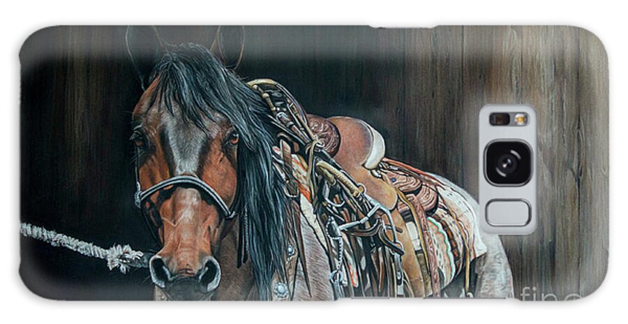 Horse Galaxy Case featuring the pastel Ready and Willing by Joni Beinborn
