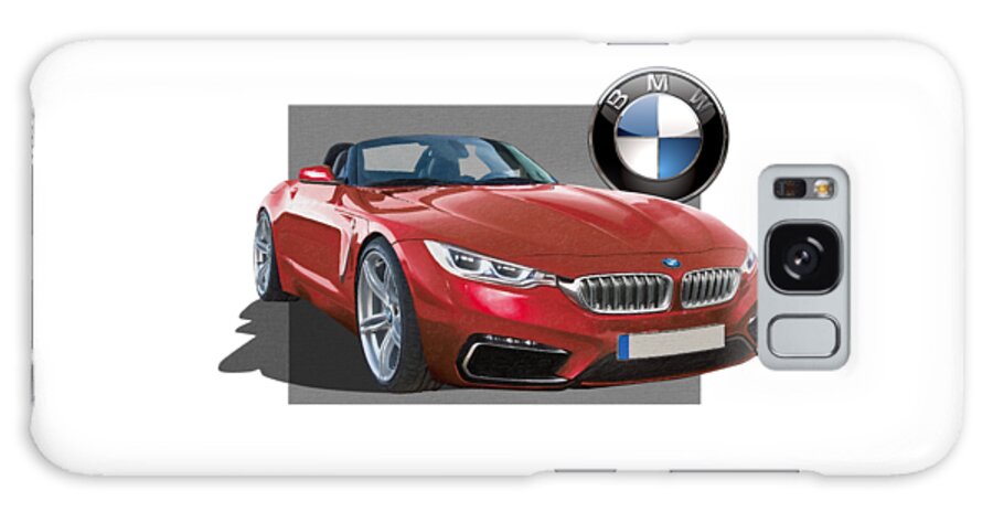 bmw Collection By Serge Averbukh Galaxy Case featuring the photograph Red 2018 B M W Z 5 with 3 D Badge #1 by Serge Averbukh