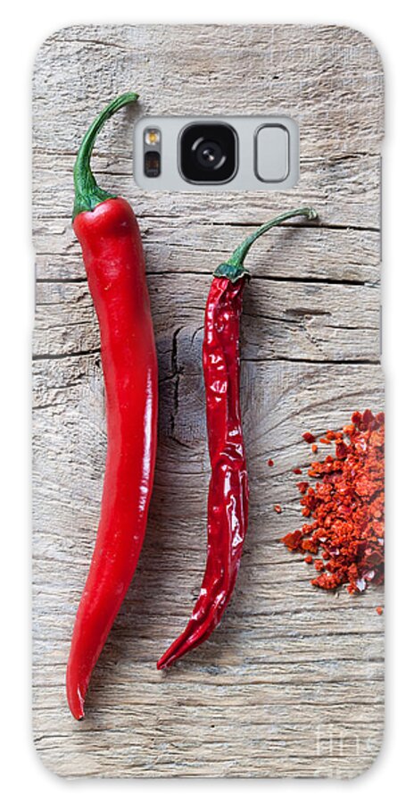 Chili Galaxy Case featuring the photograph Red Chili Pepper #1 by Nailia Schwarz