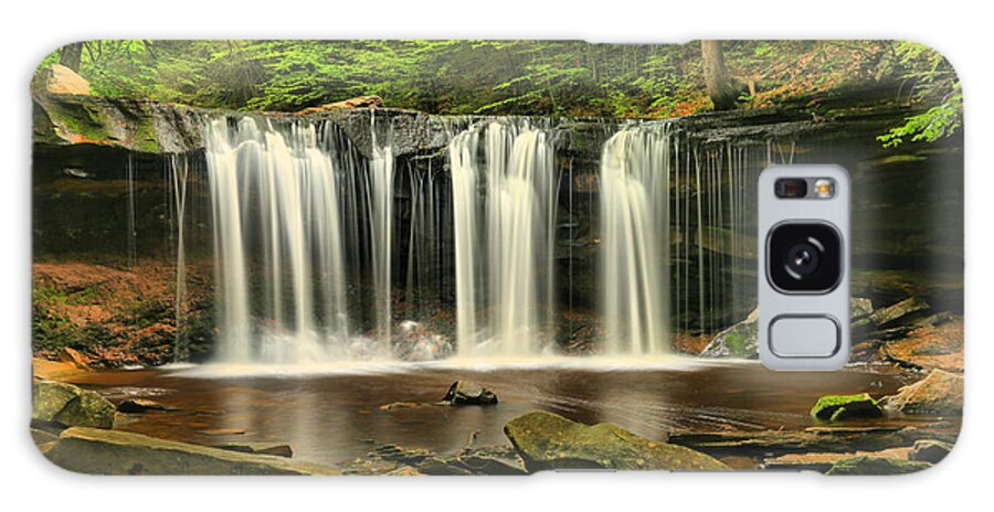 Oneida Falls Galaxy Case featuring the photograph Ricketts Glen Oneida Falls #1 by Adam Jewell