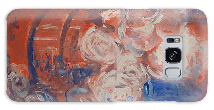 Gardens Roses Galaxy Case featuring the painting White Roses by Fereshteh Stoecklein