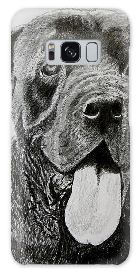 Dog Portrait Galaxy Case featuring the drawing Sampson #2 by Stan Hamilton