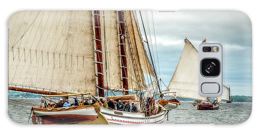 Windjammer Galaxy Case featuring the photograph Schooner Race #1 by Fred LeBlanc