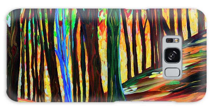 Abstract Galaxy Case featuring the painting Sherman Falls Forest #1 by Anita Thomas