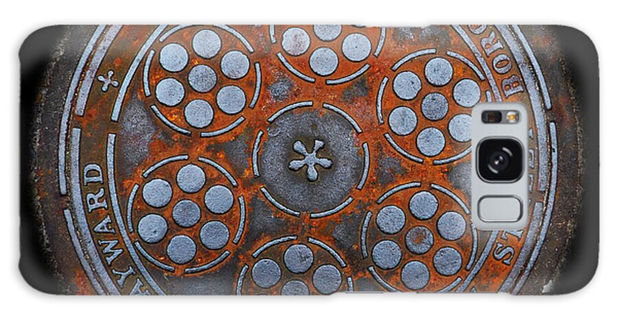 Manhole Galaxy Case featuring the photograph Shield #1 by Charles Stuart